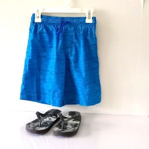 Wonder Nation Boys Swim Trunks/Flip Flops Bundle